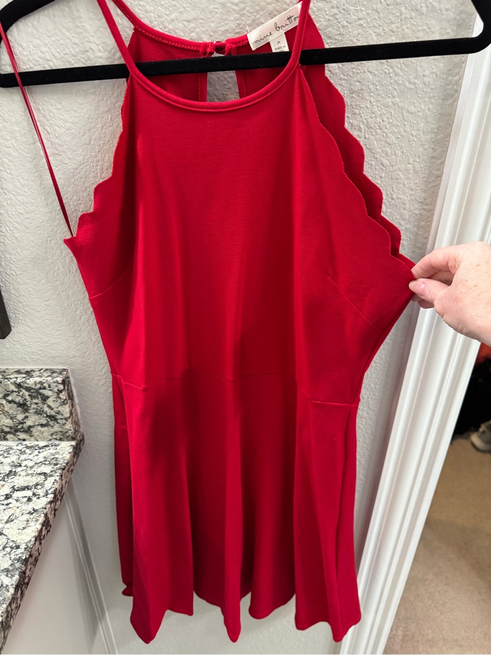 Nine Britton Red Scallop Fit & Flare Dress Size M Stitch Fix